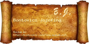 Bontovics Jozefina névjegykártya